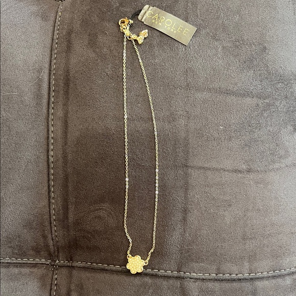 Carolee Jewelry - Carolee Gold Necklace with Floral Charm